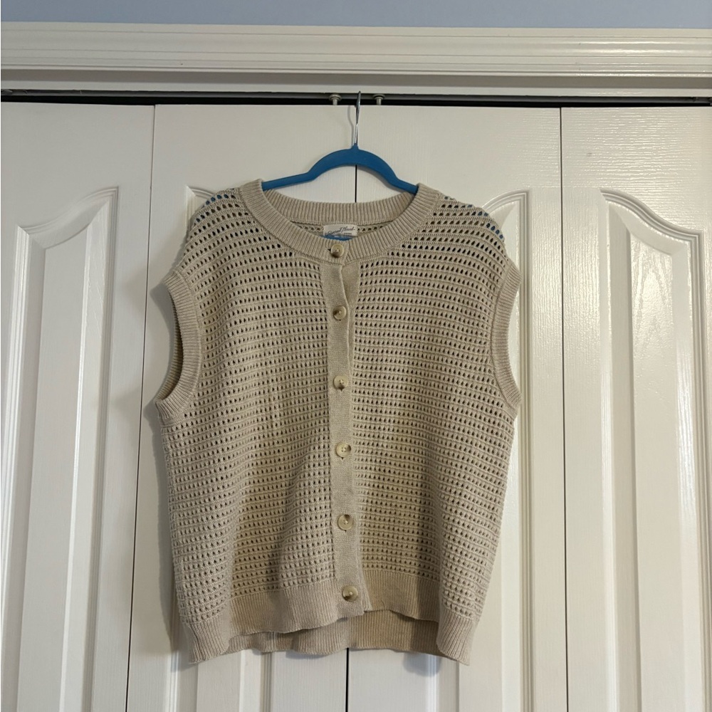 Universal Thread Button-Front Beige Cardigan